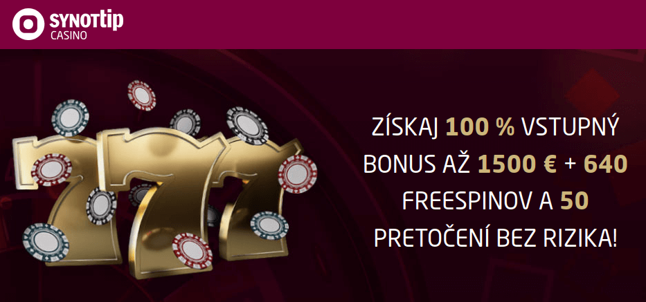 SYNOT Tip casino vstupný bonus