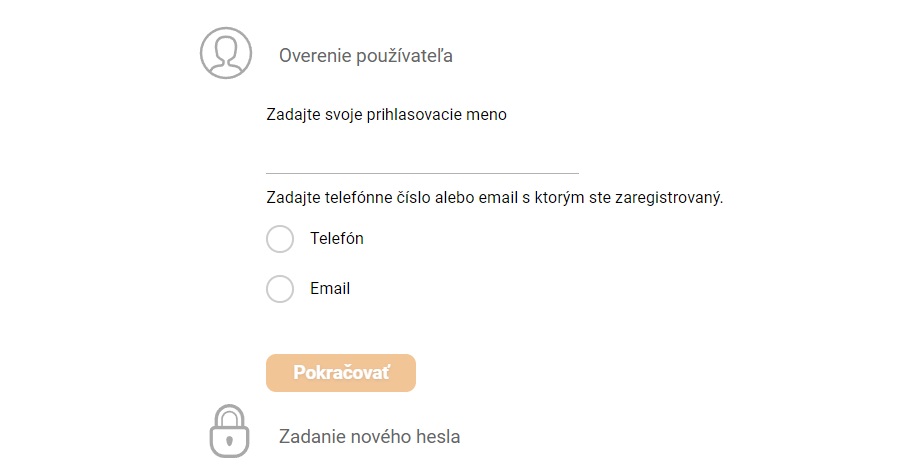 Overenie používateľa v Niké