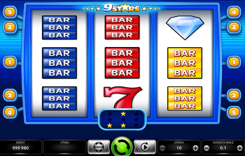 Betor online casino 9 Stars automat Kajot Games