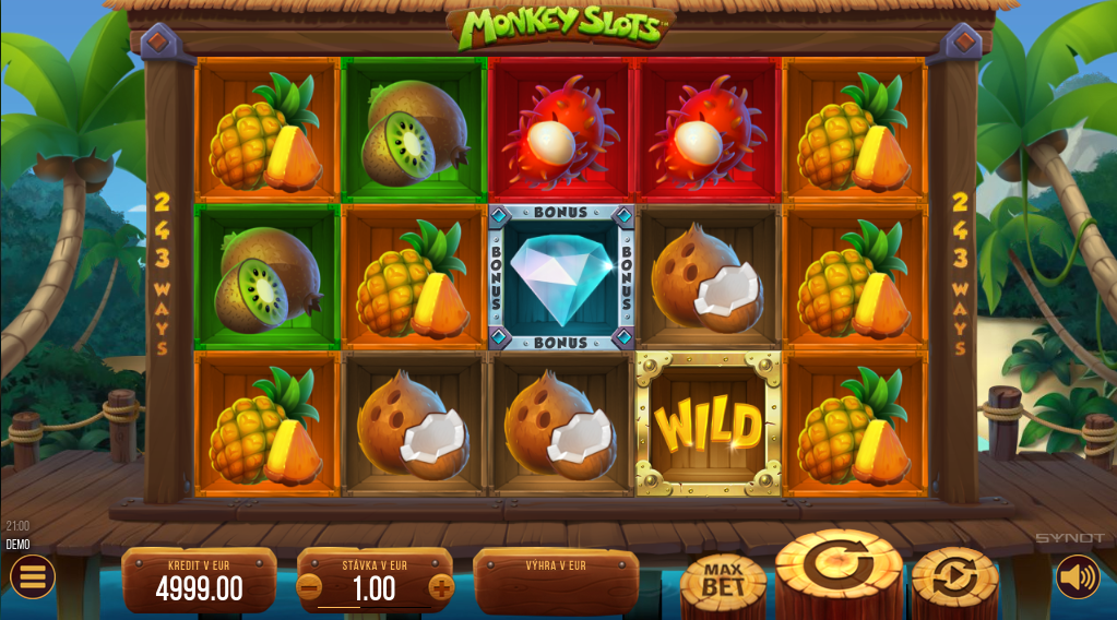 Betor online casino Monkey Slots automat Synot Games