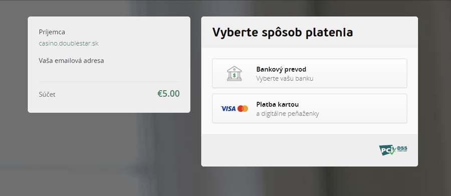 Vklad do online casina Double Star