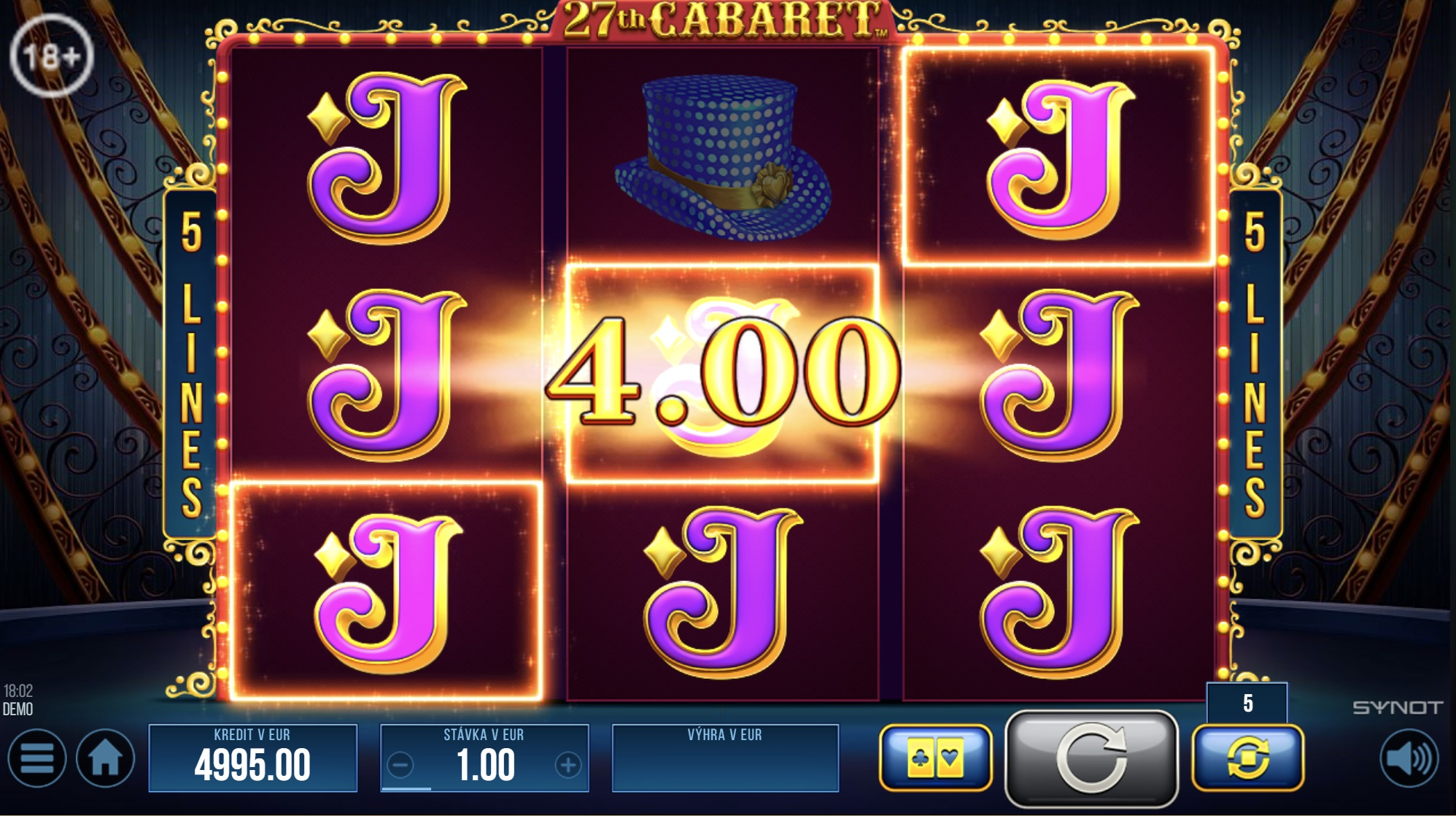 27th Cabaret v SYNOT TIP casino