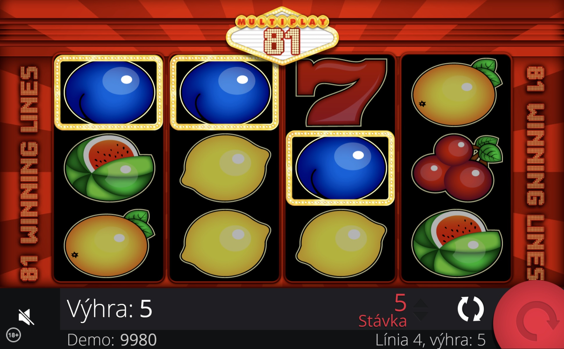 Multiplay 81 v iFortuna casino SK