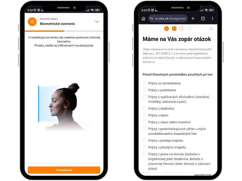 Niké registrácia – krok č.&nbsp;5