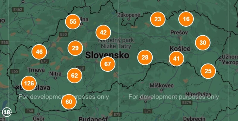 Niké pobočky