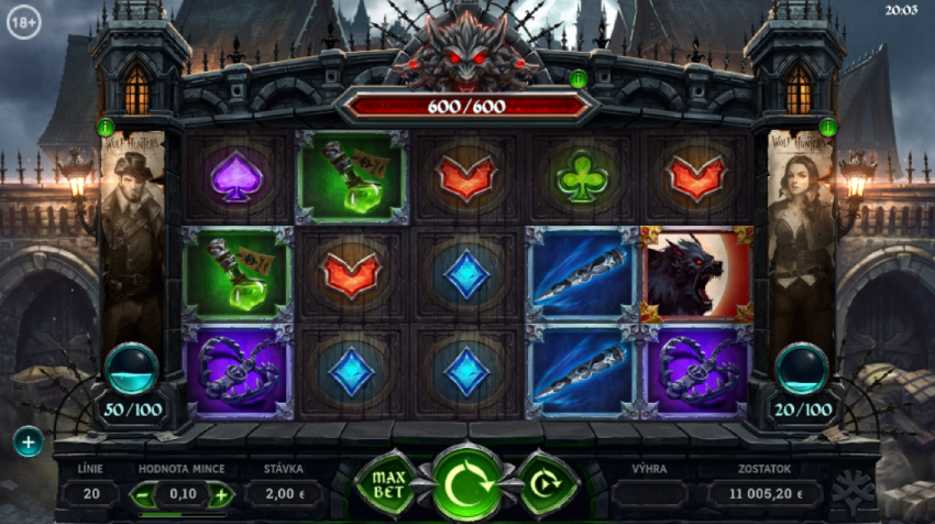 Tipsport online casino - automat Wolf Hunters