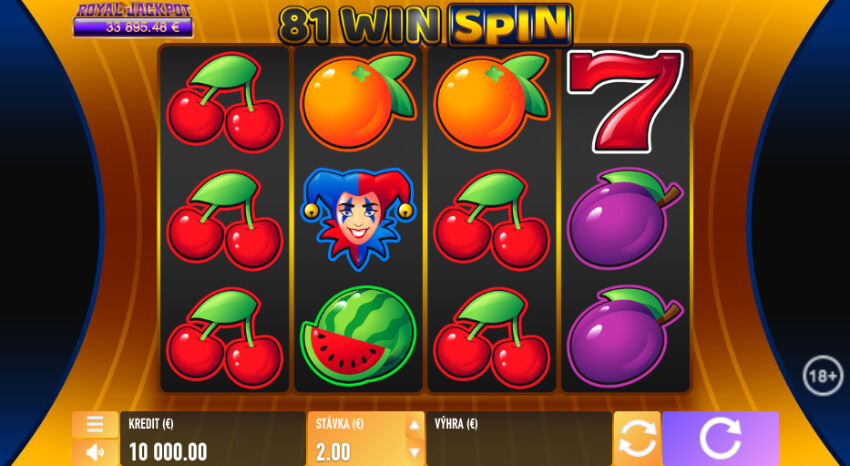 Tipsport online casino - automat 81 Win Spin