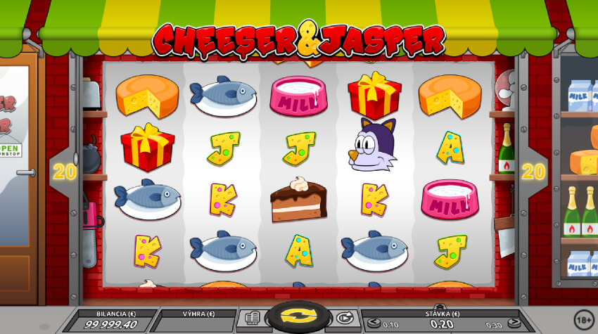 Kajot Win online casino - automat Cheeser and Jasper