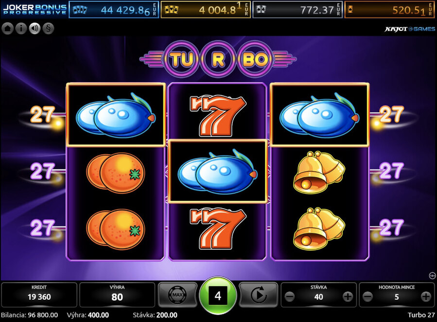 Turbo 27 v Tipsport casino SK
