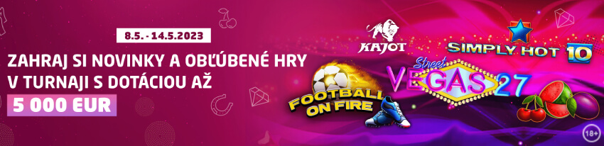 Synottip online casino - turnaj v automatoch od Kajot Games