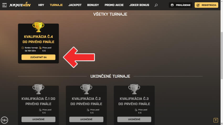 Kajotwin online casino - ako sa zúčastniť turnaja o lístky na KF