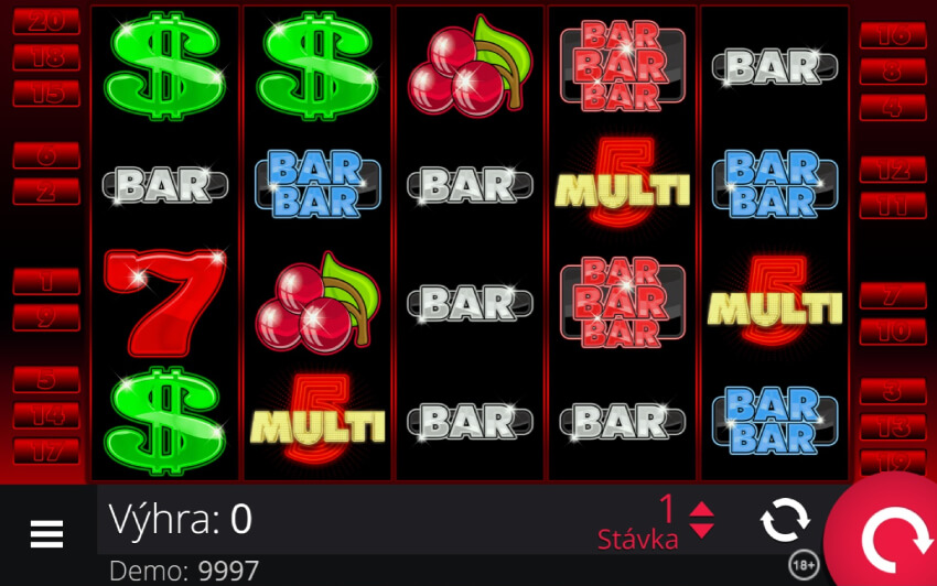 Kajotwin online casino - hrací automat Multi 5