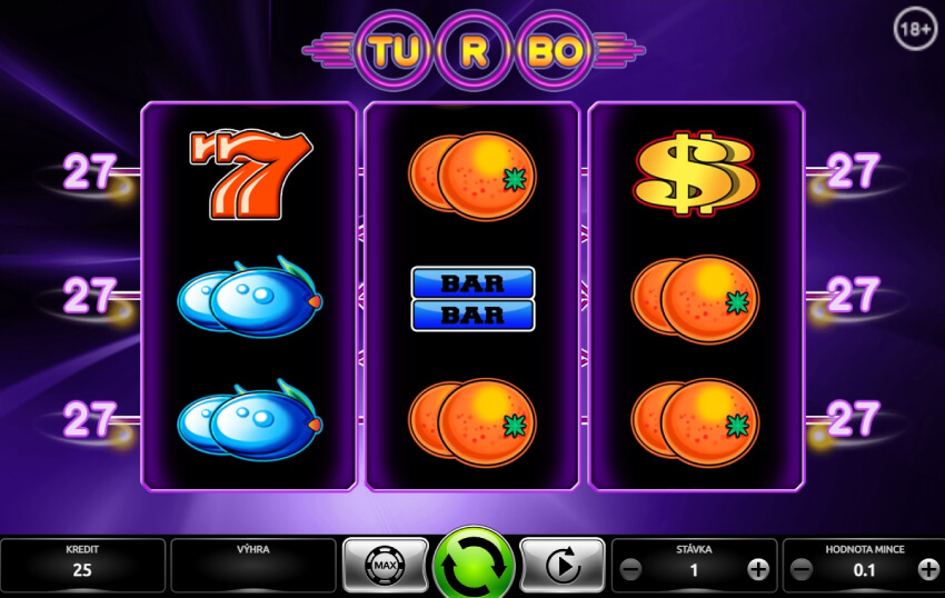 Kajotwin online casino - hrací automat Turbo 27