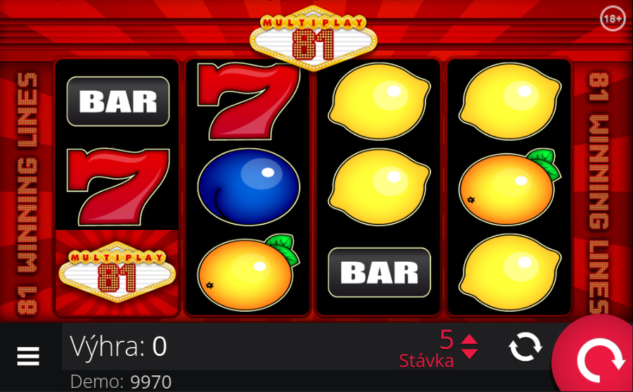 Kajotwin online casino – automat Multiplay 81
