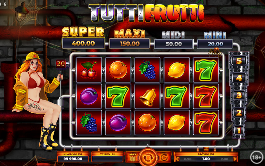 Betor online casino - automat Tutti Frutti