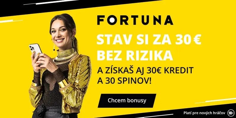 3 bonusy do stávkovej kancelárie Fortuna