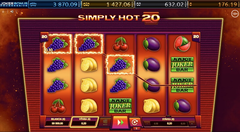 Zahrajte si Simply Hot 20 v Kajot Win