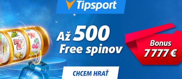 Tipsport vstupný bonus 500 free spinov