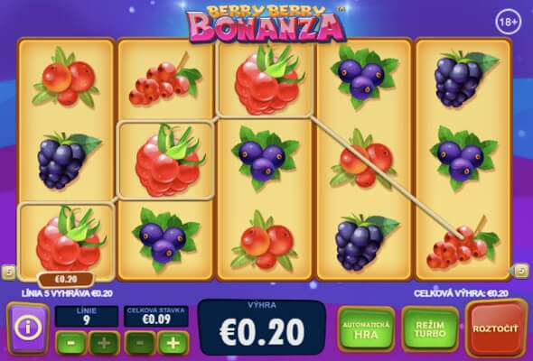 Zahrajte si obľúbený automat Berry Berry Bonanza v Doxx casino