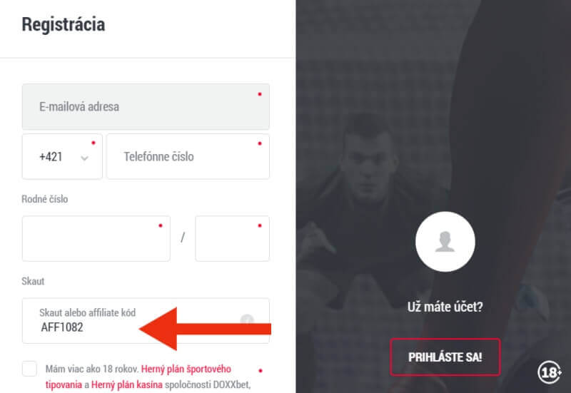 DOXXbet promo kód zdarma