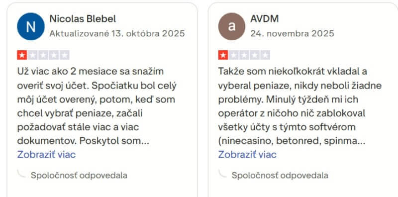Recenzie online kasína Nine