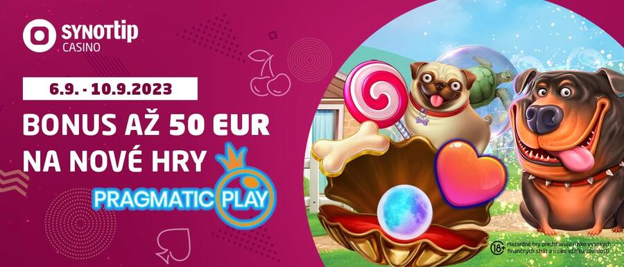 Získajte až 50 eur za hranie na nových Pragmatic Play automatoch