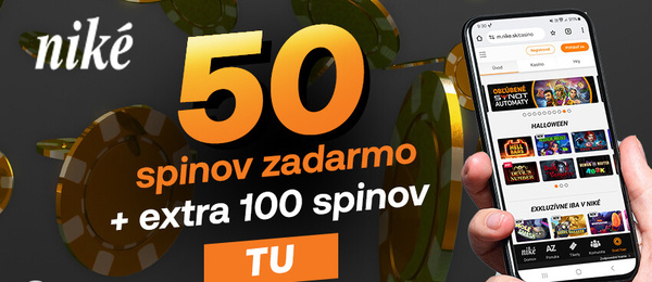 Niké bonus 50 + 100 spinov