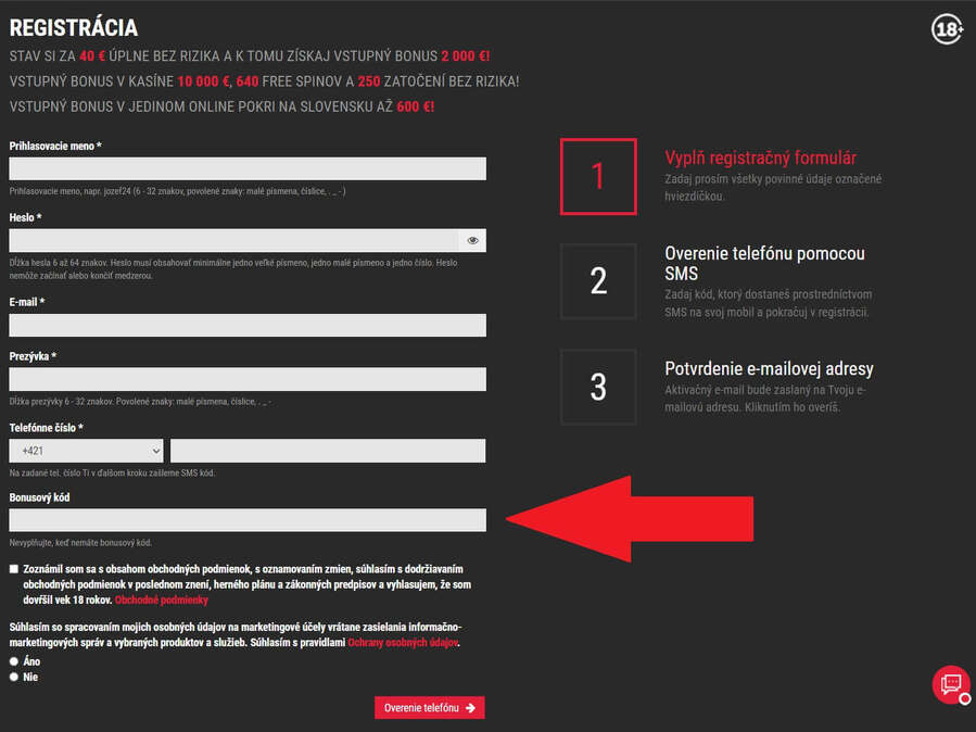 SynotTip bonusový kód