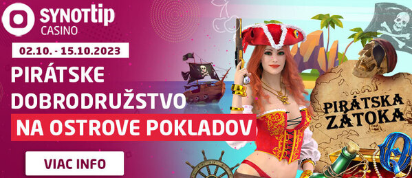 Kliknite, registrujte sa v SynotTipe a zažite pravé pirátske dobrodružstvo