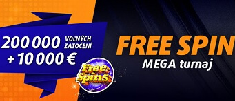 Zahrajte si FREE SPIN MEGA turnaj o 10 000 eur