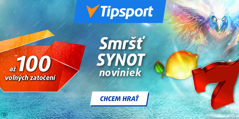 Smršť SYNOT noviniek prináša do kasína Tipsport bonusy každý deň