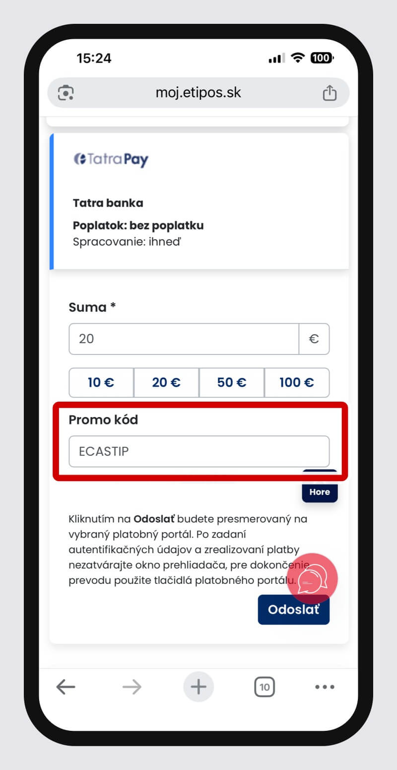 Zadanie TIPOS promo kódu