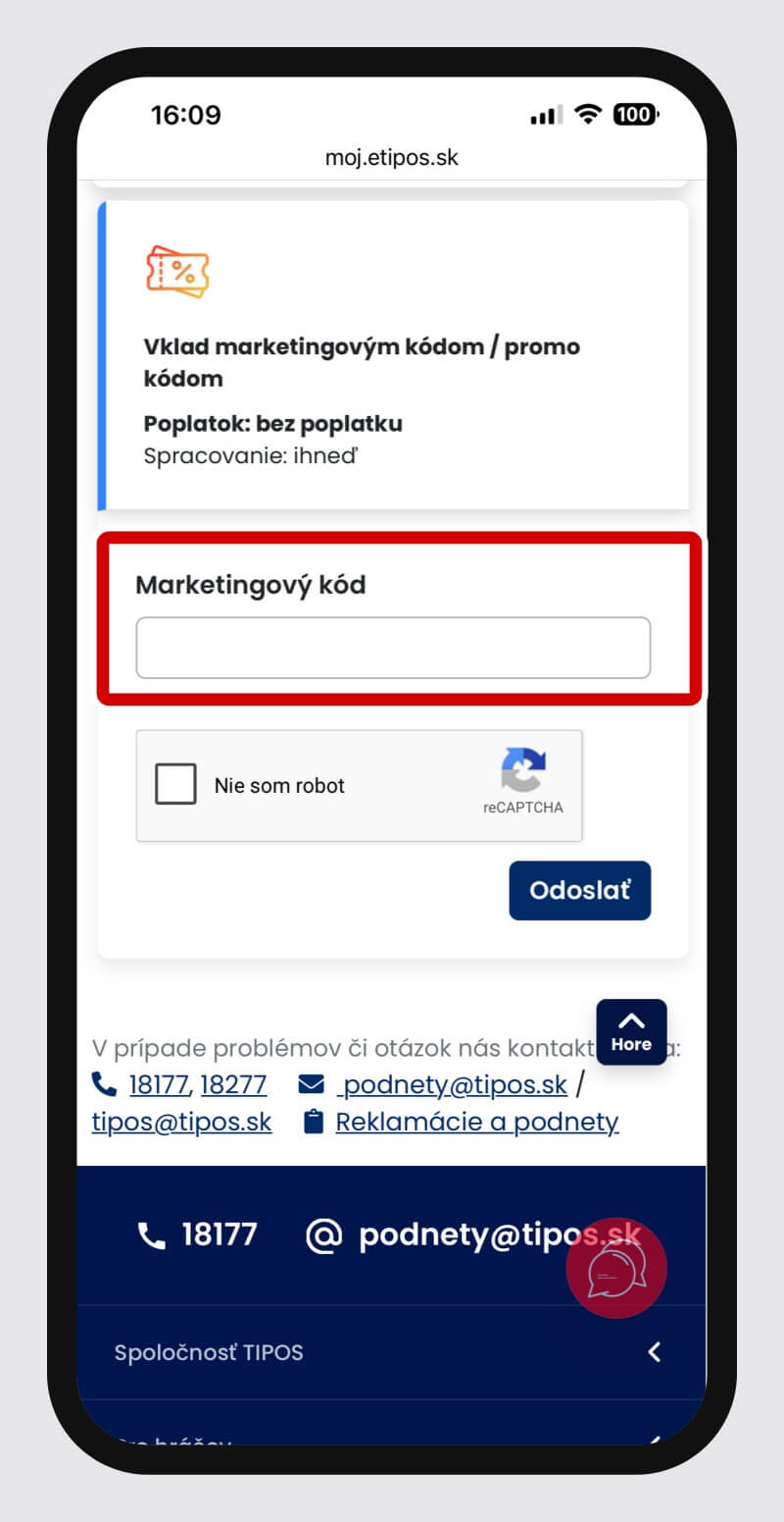 TIPOS Marketingový kód