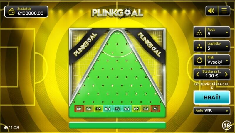Plinko casino hra