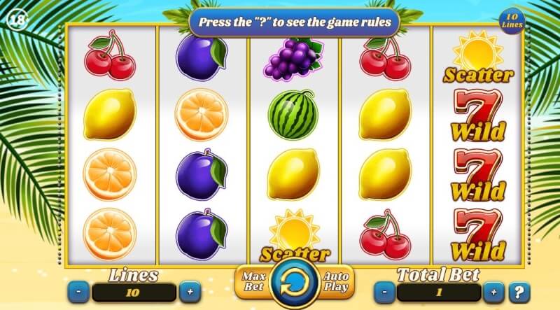 100 juicy fruit automat