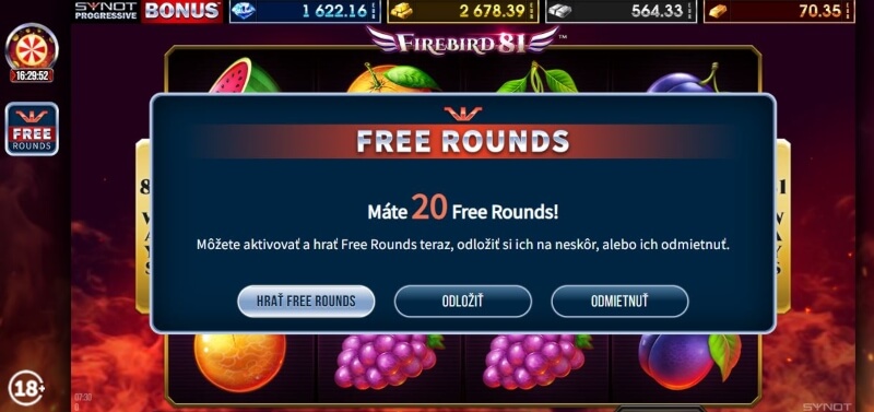 SynotTip dnešné free spiny
