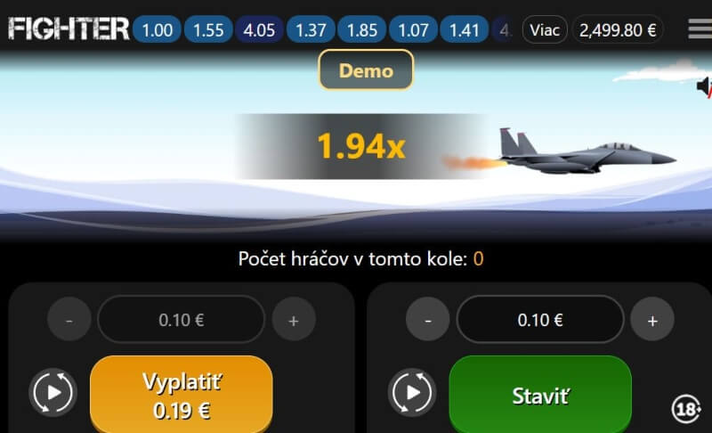 Fighter crash game