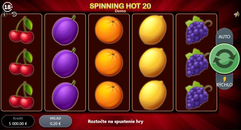 Spinning Hot 20 od XGames recenzia