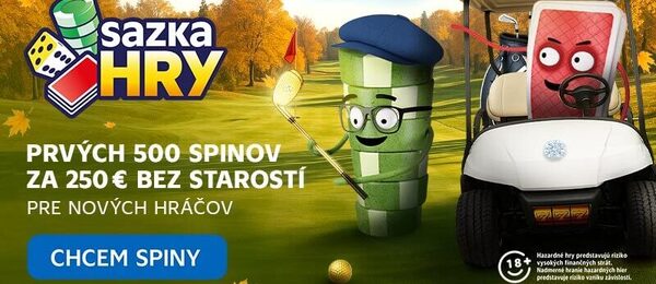 Sazka hry bonus za registráciu 500 spinov bez rizika.