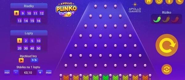 Tipos má v ponuke Plinko