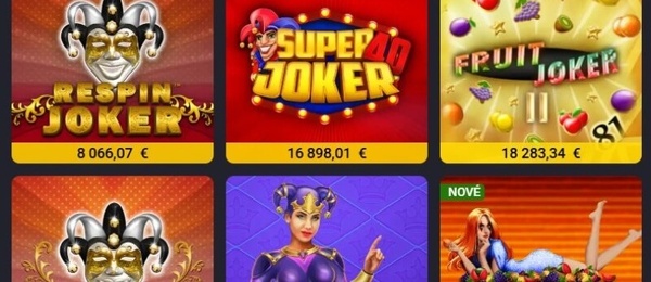 Joker automaty v online kasíne Fortuna