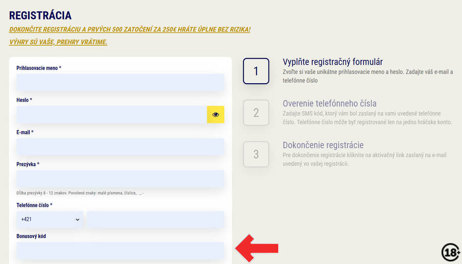 Sazka Hry bonusový kód pri&nbsp;registrácii