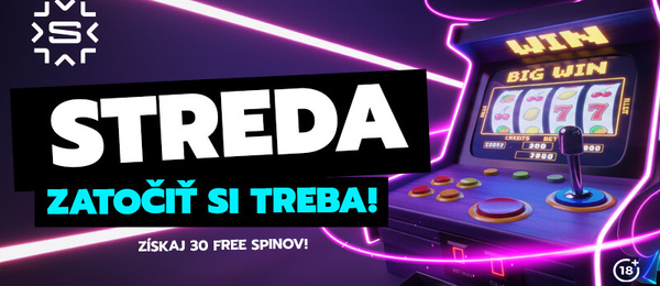 Bonus na stredu v online kasíne Slovmatic