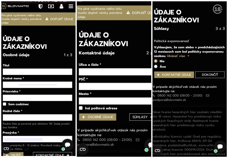 Registrácia Slovmatic cez&nbsp;mobil