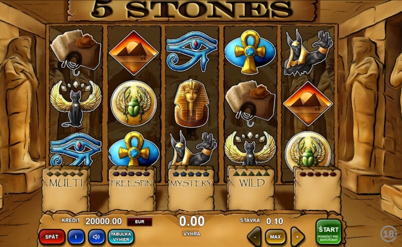 Bonus collect automaty 5 Stones slot