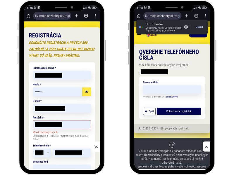 Sazka Hry registrácia hráčskeho účtu