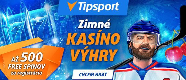 Tipsport Zimné kasíno výhry počas februára – bonusy každý deň