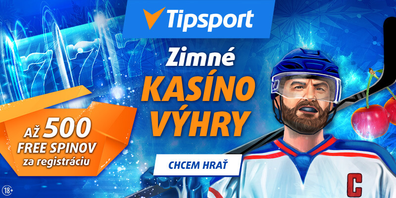 Tipsport Zimné kasíno výhry počas februára – bonusy každý deň