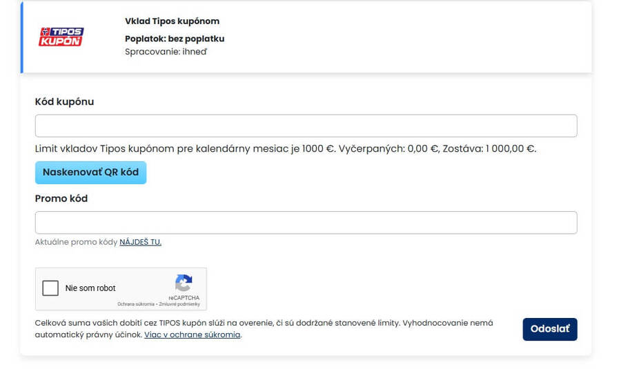 TIPOS kupón vklad