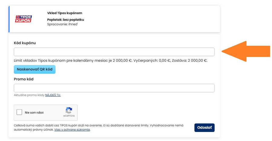 Použitie TIPOS kupónu